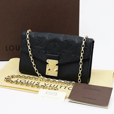 Сумка Louis Vuitton M60638 Pochette Saint-Germain Crossbody Bag Monogram Empreinte Leather "Black" фото № 10