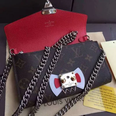 Сумка Louis Vuitton M60797 Tribal Mask Chain Wallet Monogram Canvas "Brown" фото № 3