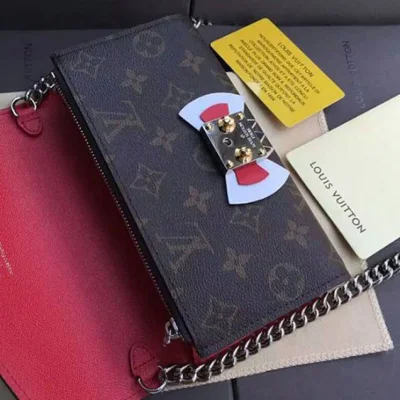 Сумка Louis Vuitton M60797 Tribal Mask Chain Wallet Monogram Canvas "Brown" фото № 4