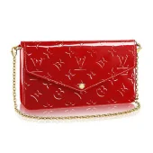 Сумка Louis Vuitton M61293 Pochette Felicie Crossbody Bag Monogram Vernis "Red"
