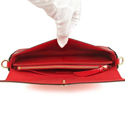 Сумка Louis Vuitton M61293 Pochette Felicie Crossbody Bag Monogram Vernis "Red" фото № 7