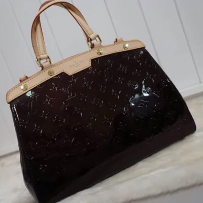 Сумка Louis Vuitton M91619 Brea MM Tote Bag Monogram Vernis "Chocolate" фото № 4