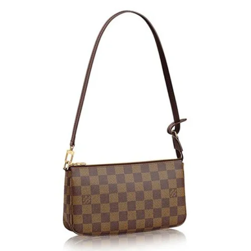 Сумка Louis Vuitton N41206 Pochette Accessoires Damier Ebene Canvas "Brown"