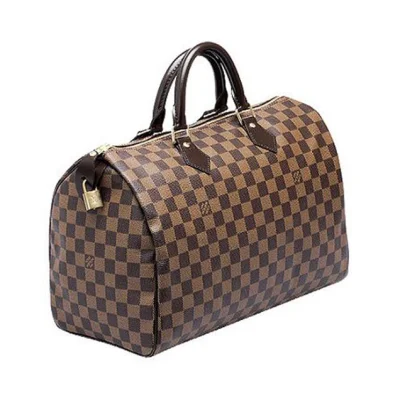 Сумка Louis Vuitton N41363 Speedy 35 Tote Bag Damier Ebene Canvas "Brown" фото № 3