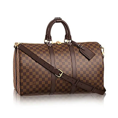 Сумка Louis Vuitton M41418 Keepall Bandouliere 45 Duffel Bag Damier Ebene Canvas "Brown"