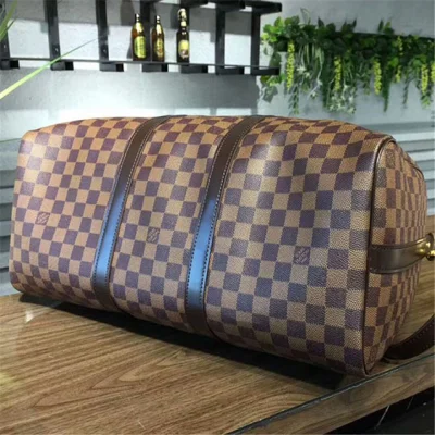 Сумка Louis Vuitton M41418 Keepall Bandouliere 45 Duffel Bag Damier Ebene Canvas "Brown" фото № 5