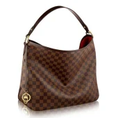 Сумка Louis Vuitton N41460 Delightful MM Hobo Bag Damier Ebene Canvas "Brown"