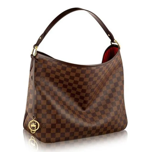 Сумка Louis Vuitton N41460 Delightful MM Hobo Bag Damier Ebene Canvas "Brown"