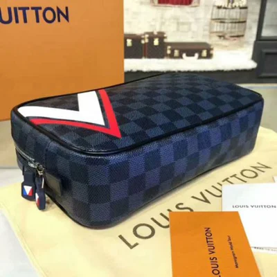 Косметичка Louis Vuitton N44031 Toiletry Bag Damier Cobalt Canvas "Navy Blue" фото № 6