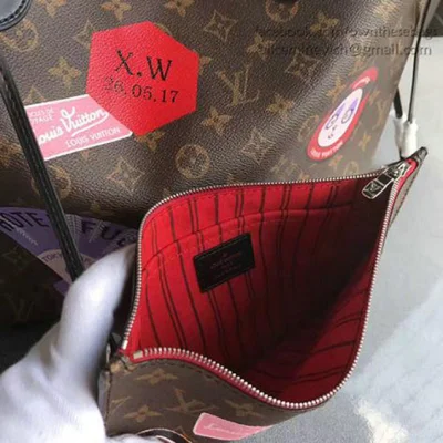 Сумка Louis Vuitton Neverfull MM My World Tour P00176 Monogram Canvas "Brown" фото № 7