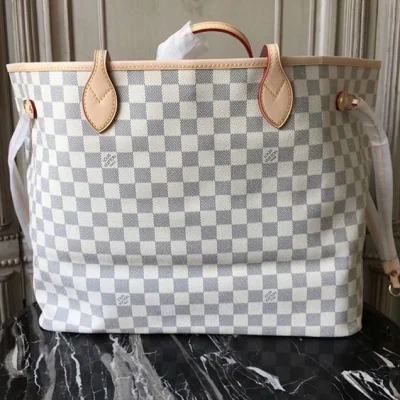 Сумка Louis Vuitton Neverfull GM N41604 Damier Azur Canvas "White" фото № 4 Сумка Louis Vuitton Neverfull GM N41604 Damier Azur Canvas "White" фото № 4