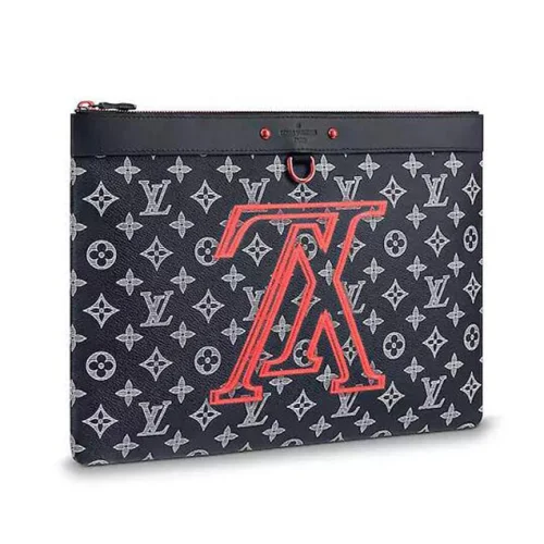 Клатч Louis Vuitton Monogram Upside Down Canvas Pochette Apollo M62905 "Navy Blue"