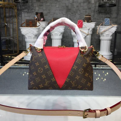 Сумка Louis Vuitton V Tote BB M43966 Monogram Canvas Cerise "Brown" фото № 4
