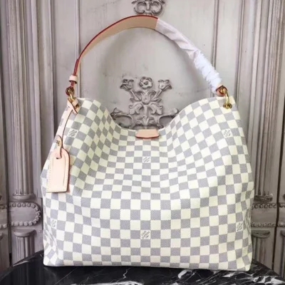 Сумка Louis Vuitton Graceful MM N42232 Damier Azur Canvas Beige "White" фото № 2