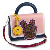 Сумка Louis Vuitton Twist MM M52514 Epi Leather Rose Ballerine Pink "Navy Blue"