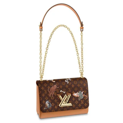 Сумка Louis Vuitton Twist MM M44408 Monogram Canvas "Brown"