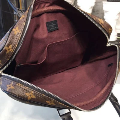 Портфель Louis Vuitton Porte-Documents Voyage PM Bag 38cm Monogram Macassar Canvas Fall Winter 2018 Collection M52005 "Brown" фото № 7