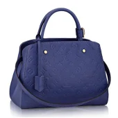 Сумка Louis Vuitton M41309 Montaigne MM Tote Bag Monogram Empreinte Leather "Navy Blue"