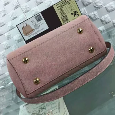 Сумка Louis Vuitton M44123 Montaigne BB Tote Bag Monogram Empreinte Leather "Pink" фото № 5