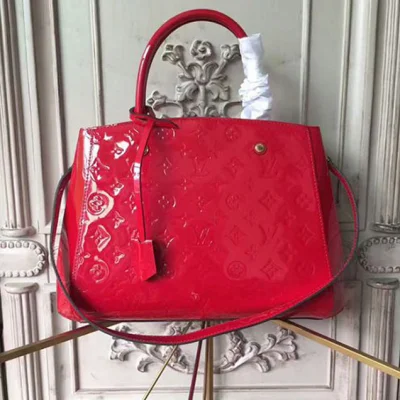 Сумка Louis Vuitton M50167 Montaigne MM Tote Bag Monogram Vernis "Red" фото № 2