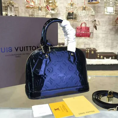 Сумка Louis Vuitton M50418 Alma BB Tote Bag Monogram Vernis "Black" фото № 2