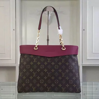 Сумка Louis Vuitton M51196 Pallas Shopper Shoulder Bag Monogram Canvas "Brown" фото № 4