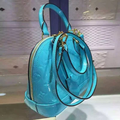Сумка Louis Vuitton M90302 Alma BB Tote Bag Monogram Vernis "Turquoise" фото № 3