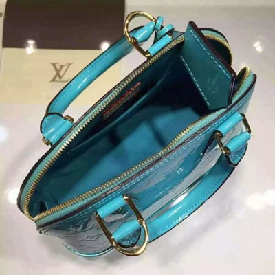 Сумка Louis Vuitton M90302 Alma BB Tote Bag Monogram Vernis "Turquoise" фото № 9