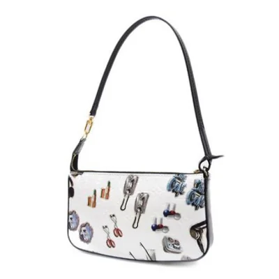 Сумка Louis Vuitton M90928 Pochette Accessoires Monogram Vernis "White" фото № 3