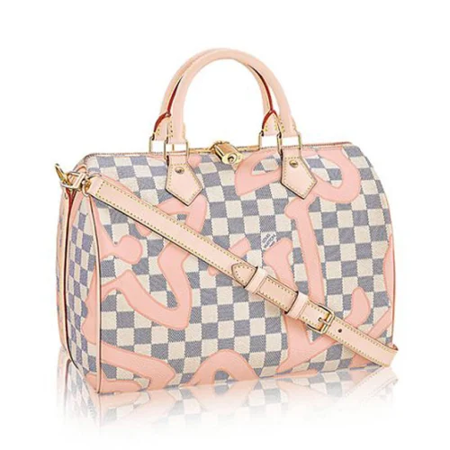 Сумка Louis Vuitton N41052 Speedy Bandouliere 30 Tote Bag Damier Azur Canvas "White"