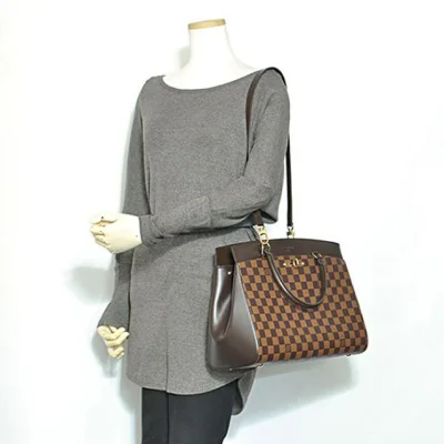 Сумка Louis Vuitton N41150 Rivoli MM Tote Bag Damier Ebene Canvas "Brown" фото № 9