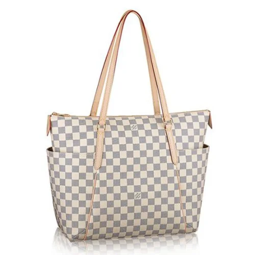 Сумка Louis Vuitton N41279 Totally MM Shoulder Bag Damier Azur Canvas "White"