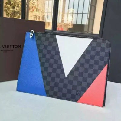 Клатч Louis Vuitton N41594 Pochette Jour GM Regatta Damier Cobalt Canvas "Navy Blue" фото № 2