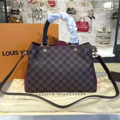 Сумка Louis Vuitton N41675 Brittany Tote Bag Damier Ebene Canvas "Brown" фото № 3
