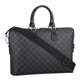 Портфель Louis Vuitton N48224 Porte Documents Jour Briefcase Damier Graphite Canvas "Graphite"