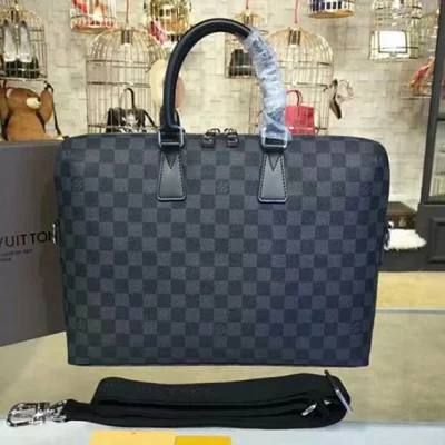 Портфель Louis Vuitton N48224 Porte Documents Jour Briefcase Damier Graphite Canvas "Graphite" фото № 2