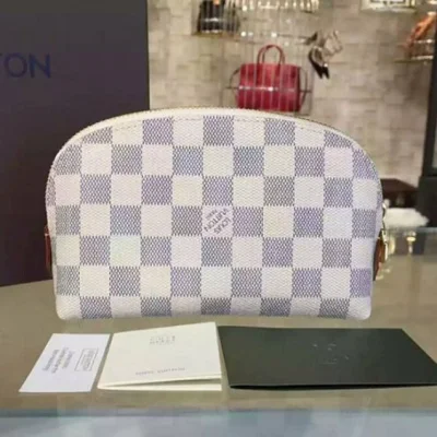 Косметичка Louis Vuitton N60024 Cosmetic Pouch Damier Azur Canvas "White" фото № 4