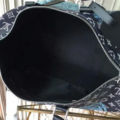 Сумка Louis Vuitton M54129 Keepall 45 Bandouliere Duffel Bag Monogram Canvas "Navy Blue" фото № 10