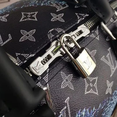 Сумка Louis Vuitton M54129 Keepall 45 Bandouliere Duffel Bag Monogram Canvas "Navy Blue" фото № 6