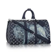 Сумка Louis Vuitton M54129 Keepall 45 Bandouliere Duffel Bag Monogram Canvas "Navy Blue"