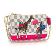 Сумка Louis Vuitton Mini Pochette Accessoires N62200 Damier Azur Canvas "White"