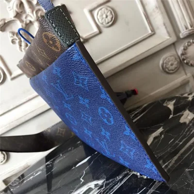 Сумка Louis Vuitton Monogram Canvas Small Pouch M43854 "Navy Blue" фото № 7