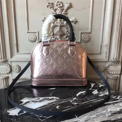 Сумка Louis Vuitton Monogram Vernis Alma BB M90485 "Pink" фото № 4