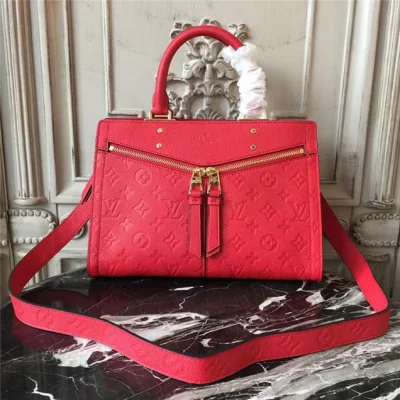 Сумка Louis Vuitton Monogram Empreinte Leather Sully PM M54193 "Red" фото № 2