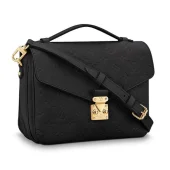 Сумка Louis Vuitton Pochette Metis 25cm Bag Monogram Empreinte Canvas Spring Summer 2018 Collection M41487 Noir "Black"