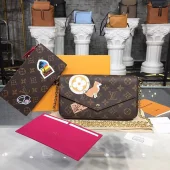 Клатч Louis Vuitton Pochette Felicie M61276 Monogram Canvas "Brown"