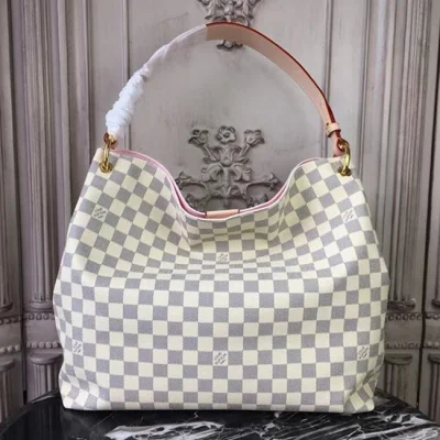 Сумка Louis Vuitton Graceful MM N42233 Damier Azur Canvas Rose Ballerine "White" фото № 4