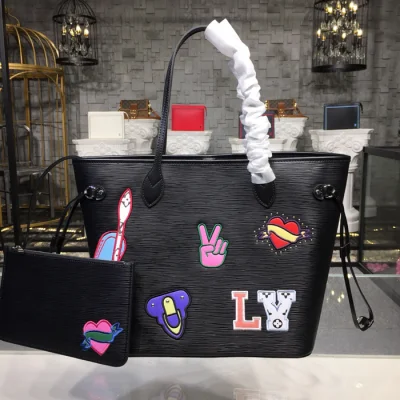 Сумка Louis Vuitton Neverfull MM M52729 Epi Leather "Black" фото № 2