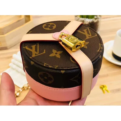 Шкатулка Louis Vuitton Lock Me Box PM GI0353 Monogram Canvas Pink "Brown" фото № 3