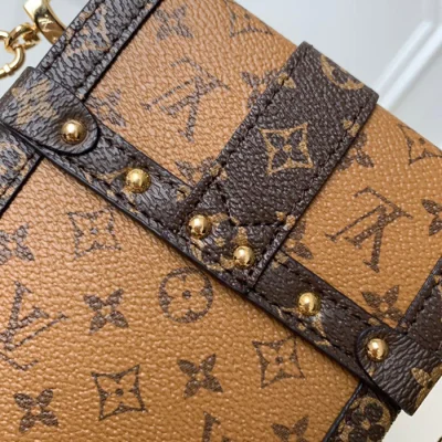 Сумка Louis Vuitton Pochette Trunk Verticale M67873 Monogram Reverse Coated Canvas "Brown" фото № 7